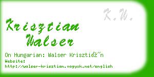 krisztian walser business card